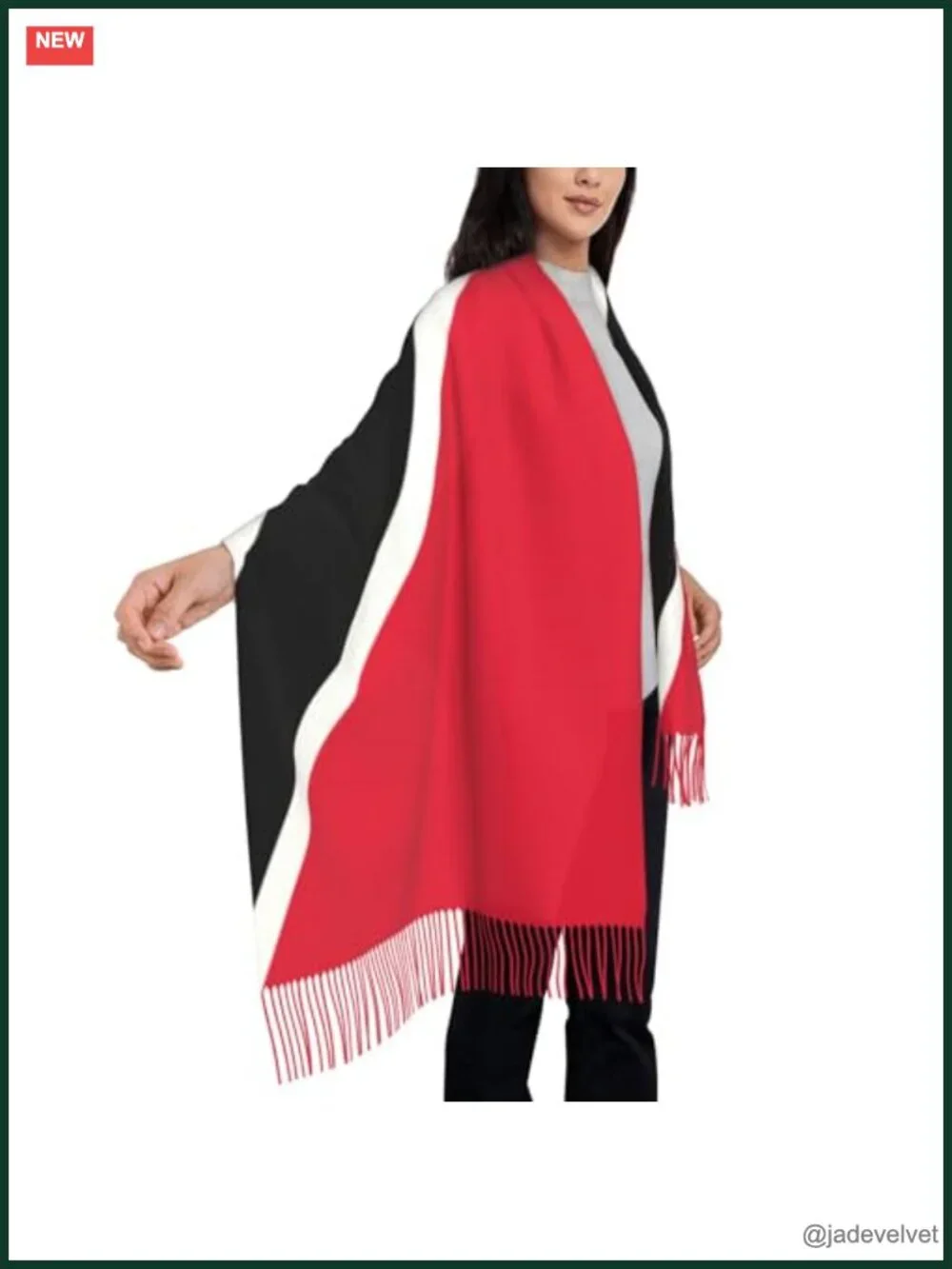 Soft Cashmere Feel Oversized Scarf Shawl Tassel Wrap